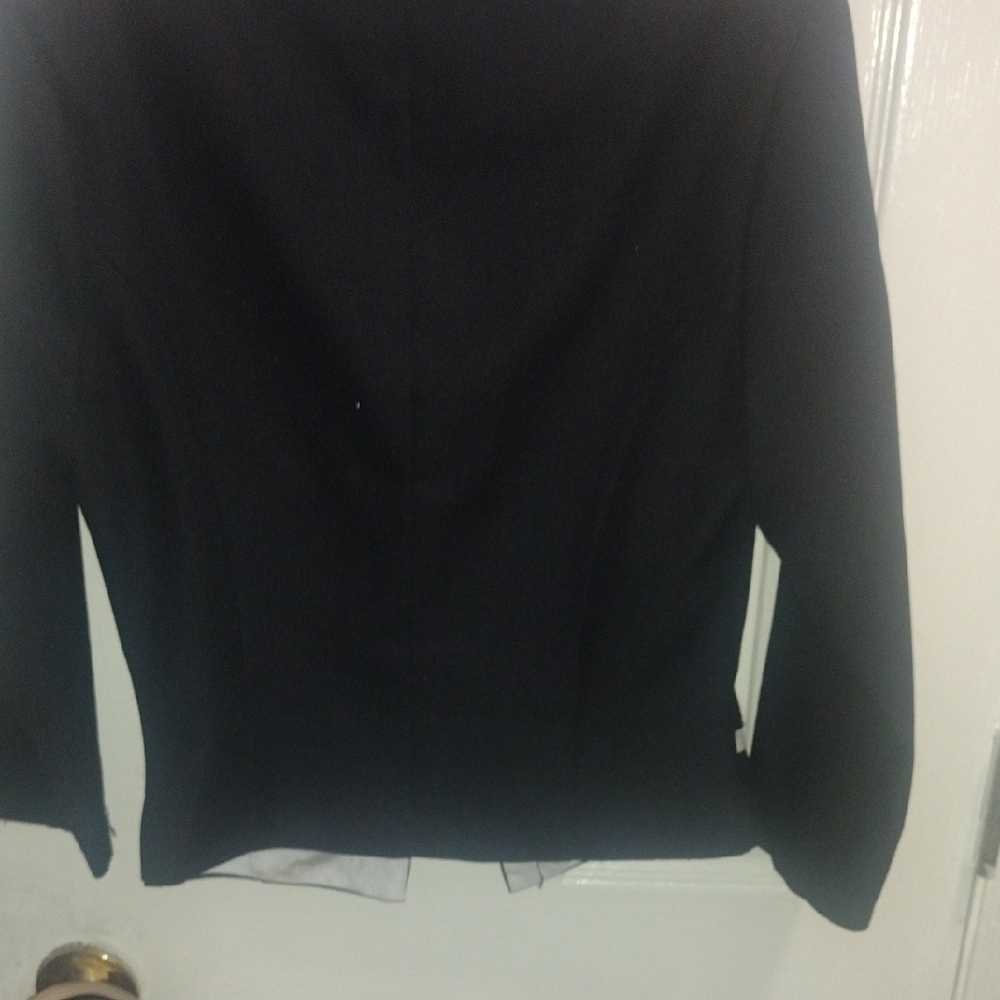 Charming Charlie Black Blazer with White Contrast Trim - Picture 6 of 6